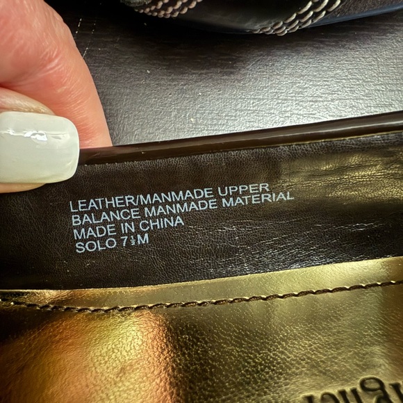 Etienne Aigner Solo Black Suede Gold Buckle Slip On Loafers 7.5M Comfort - Picture 6 of 6